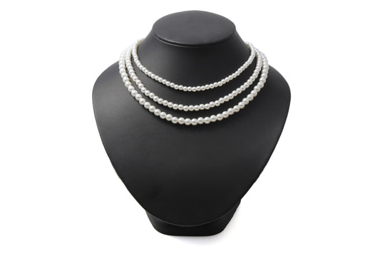 LunArts パールネックレス 3連 イヤリング セット