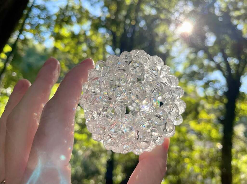 宝珠 天然石 5A 水晶 フラーレン バッキーボール 小サイズ 30個