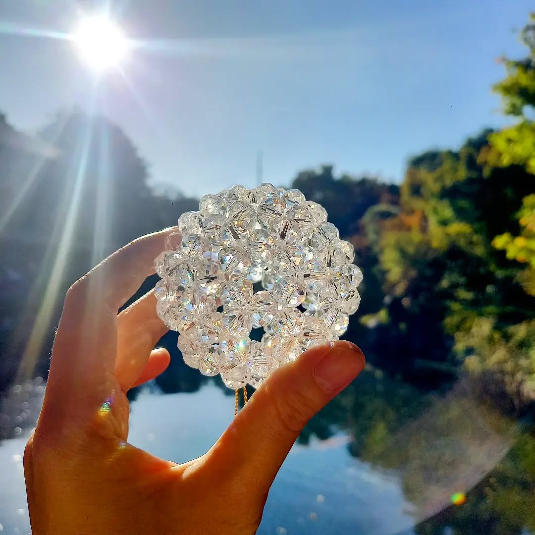 宝珠 天然石 5A 水晶 フラーレン バッキーボール 大サイズ 120個