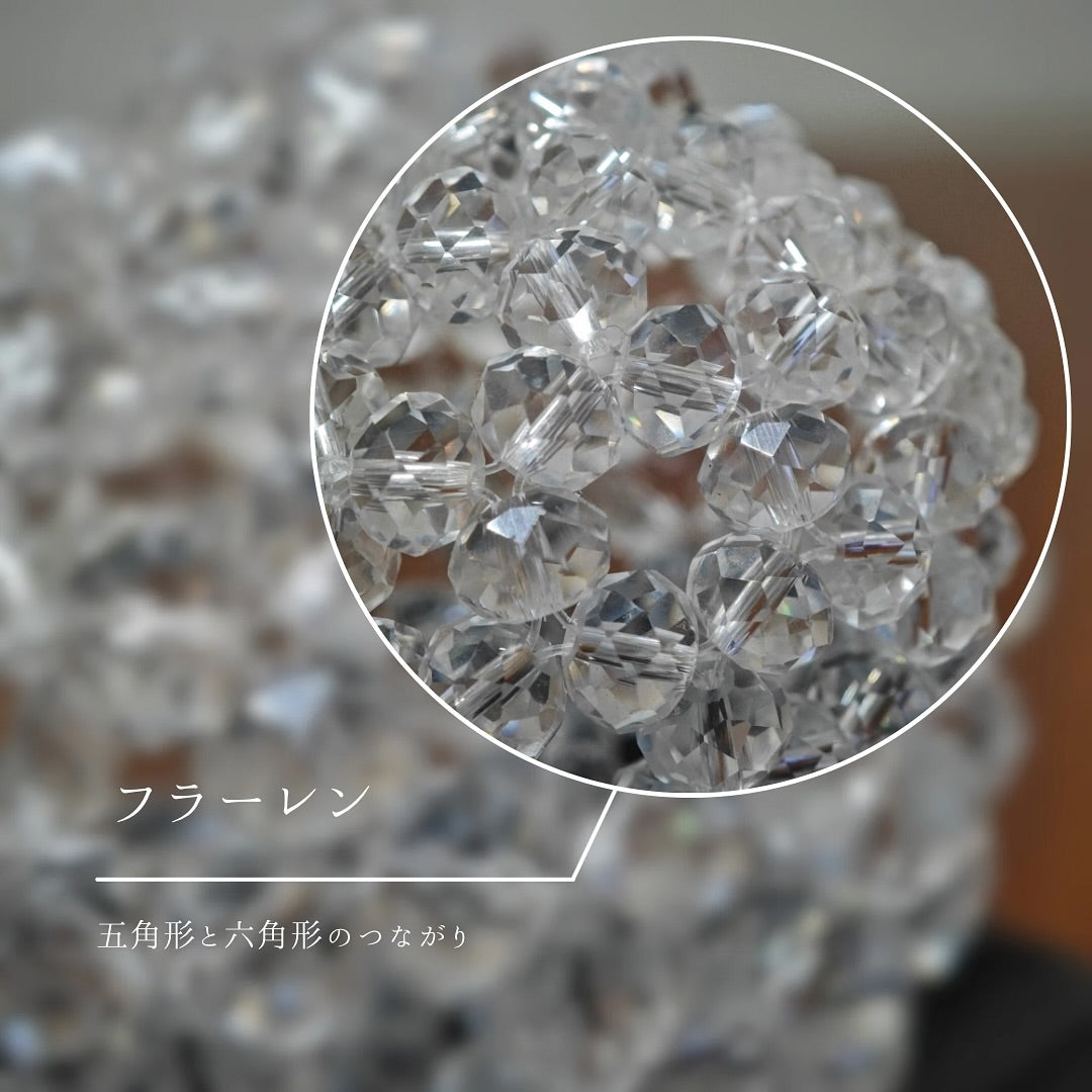 宝珠 天然石 5A 水晶 フラーレン バッキーボール 大サイズ 120個