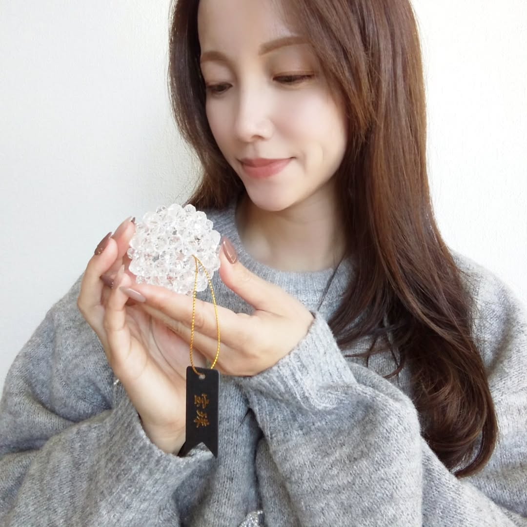 宝珠 天然石 5A 水晶 フラーレン バッキーボール 中サイズ 90個