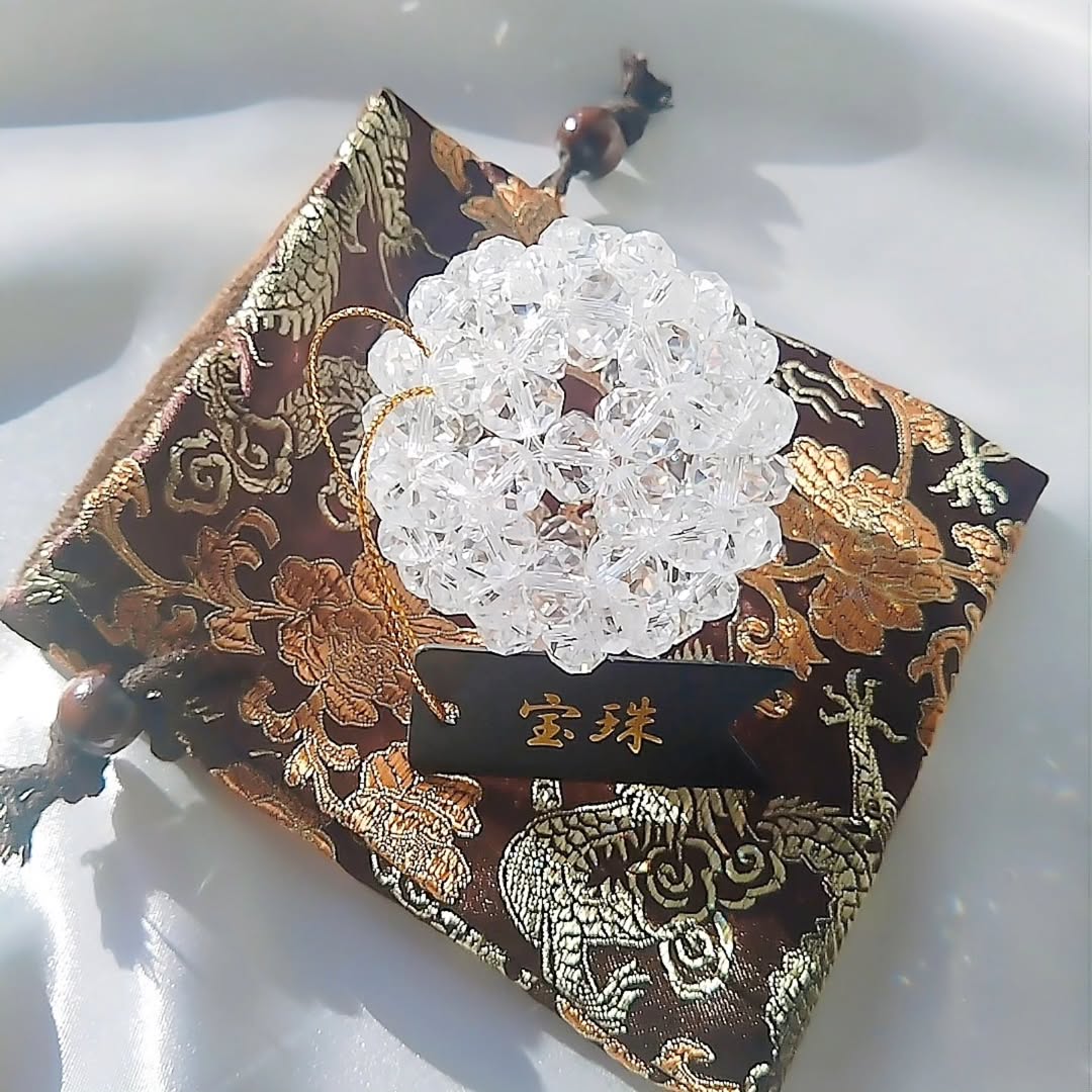 宝珠 天然石 5A 水晶 フラーレン バッキーボール 中サイズ 90個