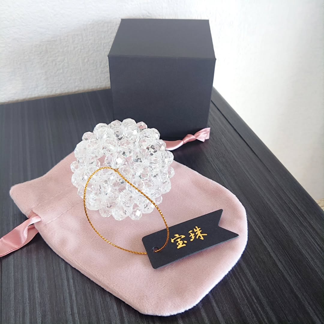 宝珠 天然石 5A 水晶 フラーレン バッキーボール 中サイズ 90個