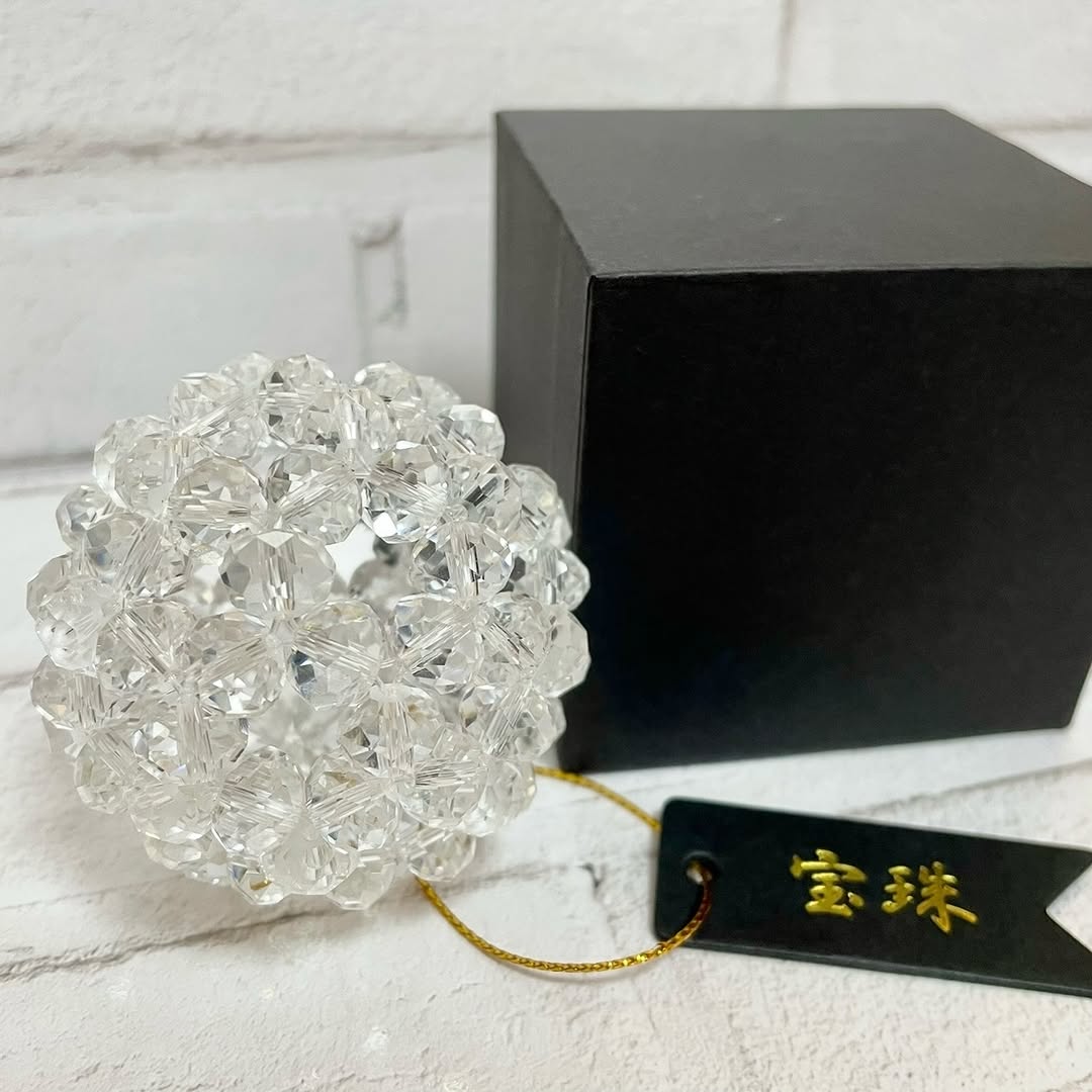 宝珠 天然石 5A 水晶 フラーレン バッキーボール 中サイズ 90個