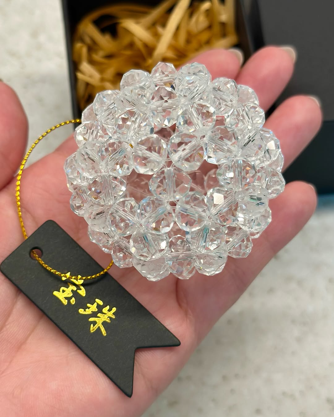 宝珠 天然石 5A 水晶 フラーレン バッキーボール 中サイズ 90個